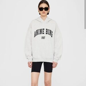 Anine Bing Sport Harvey Sweatshirt In Heather Grey